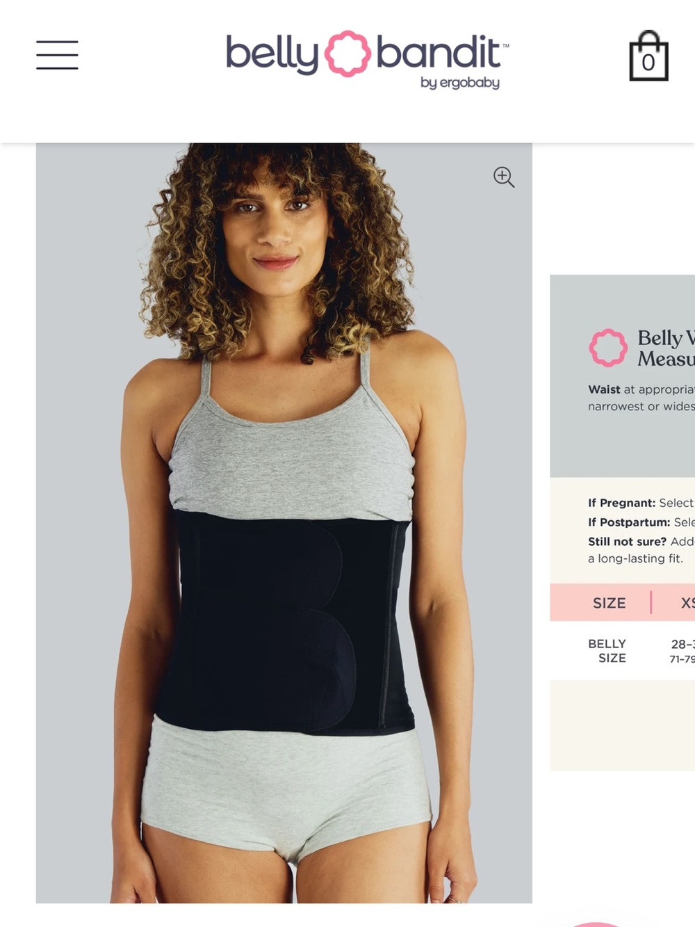 NWOT Belly Bandit Luxe Postpartum Belly Wrap - Best Seller! - Black